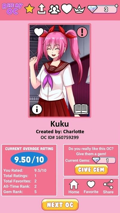 为我的OC评分(5)