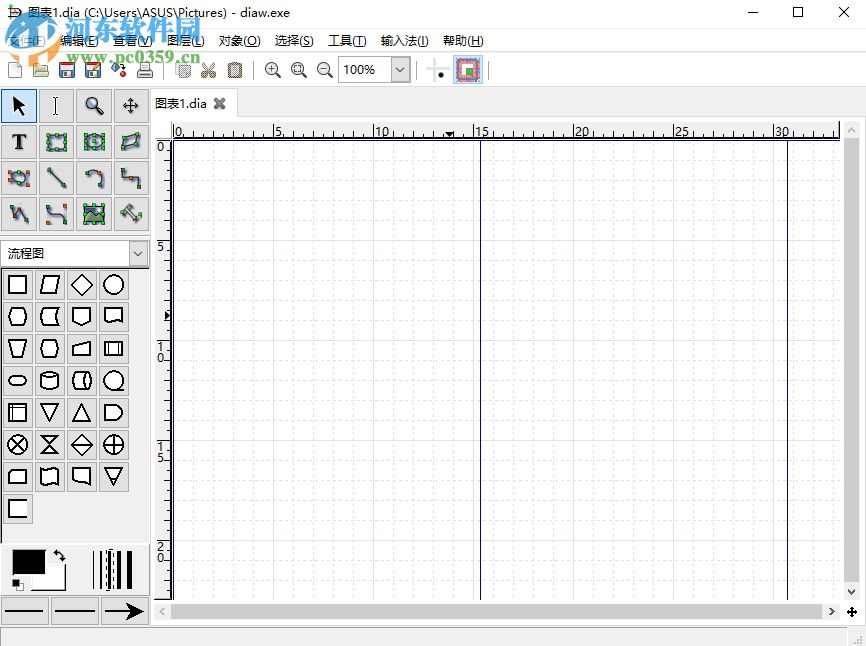 Dia Diagram Editor绘制流程图的操作方法