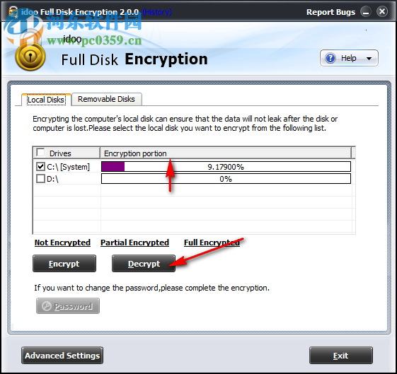 idoo Full Disk Encryption为磁盘设置密码的方法