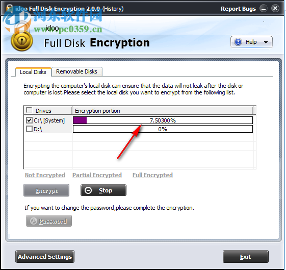 idoo Full Disk Encryption为磁盘设置密码的方法