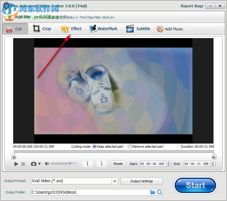 idoo Video Cutter给视频添加特效的方法