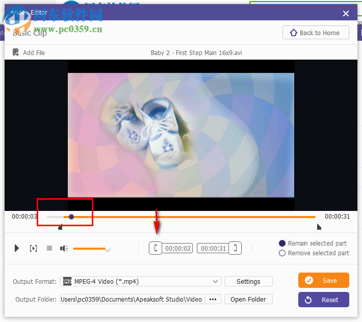 Apeaksoft Video Editor剪切视频的方法