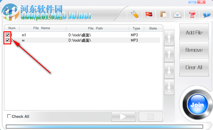 Okoker MP3 Joiner合并两个音频文件的方法