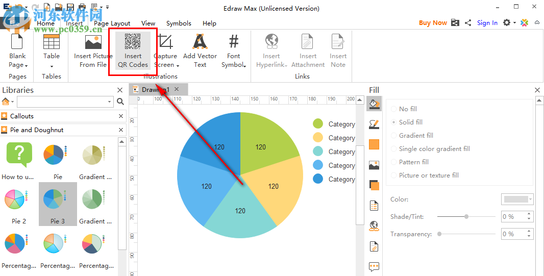 EDraw Flowchart Software如何在图表中插入二维码