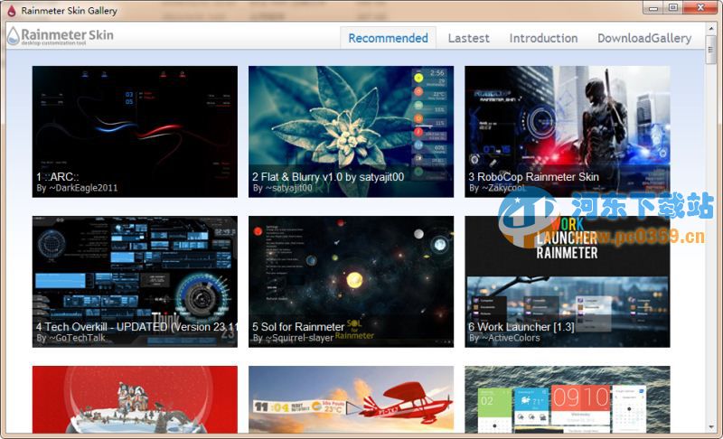 Rainmeter Skin Gallery(雨滴桌面皮肤库) 3.3.2.2743 免费版