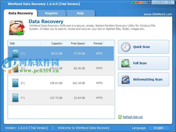 WinMend Data Recovery(数据恢复软件) 1.6.0 官方版