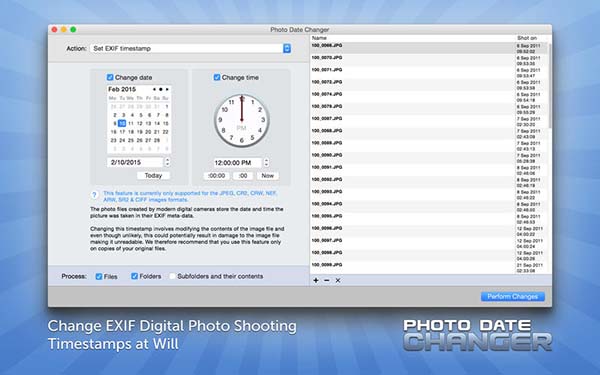 Photo Date Changer for Mac版 1.24