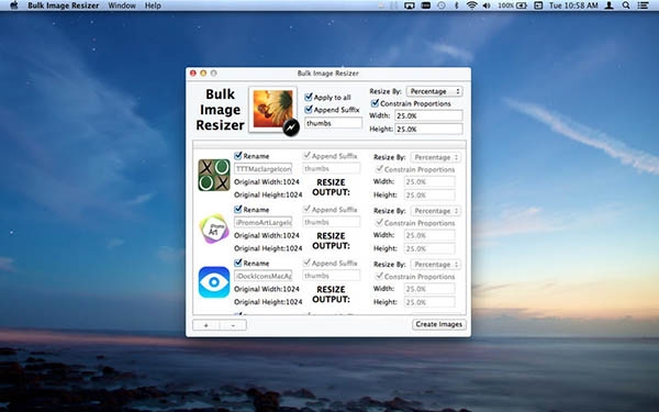 Bulk Image Resizer Mac版 1.4.2