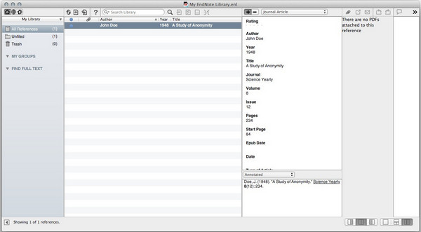 EndNote X7 Mac版 17.3.1.10444