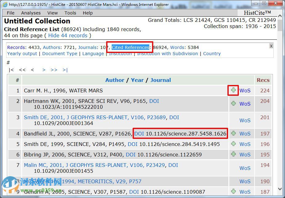 histcite(文献索引分析软件) 附使用教程 12.03.17 最新免费版