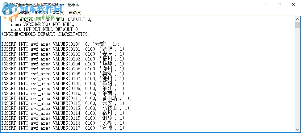2017全国省市区数据库下载 官方版