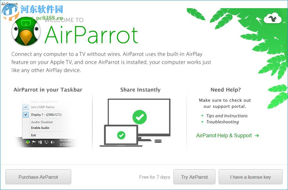 PC传屏工具AirParrot 2.1.4 官方中文版