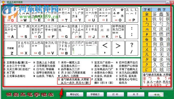 极品五笔字根表口诀 绿色免费版