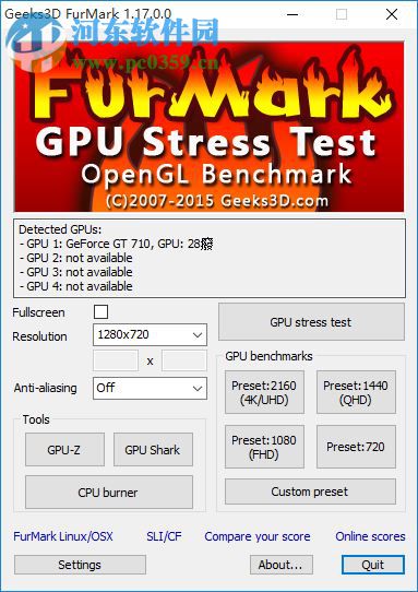 显卡性能测试工具(Furmark) 1.20.6.0 免费版