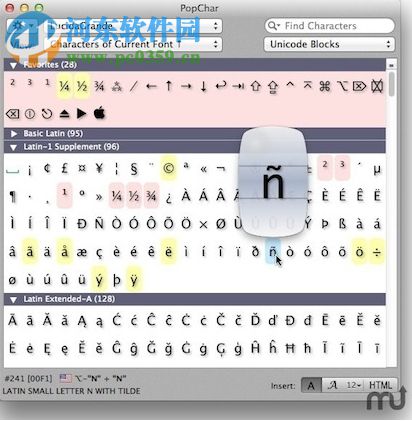 PopChar X for mac版 8.1