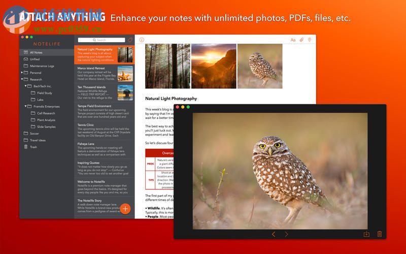 Notelife for Mac（笔记资料管理软件） 1.0.2
