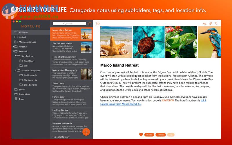 Notelife for Mac（笔记资料管理软件） 1.0.2