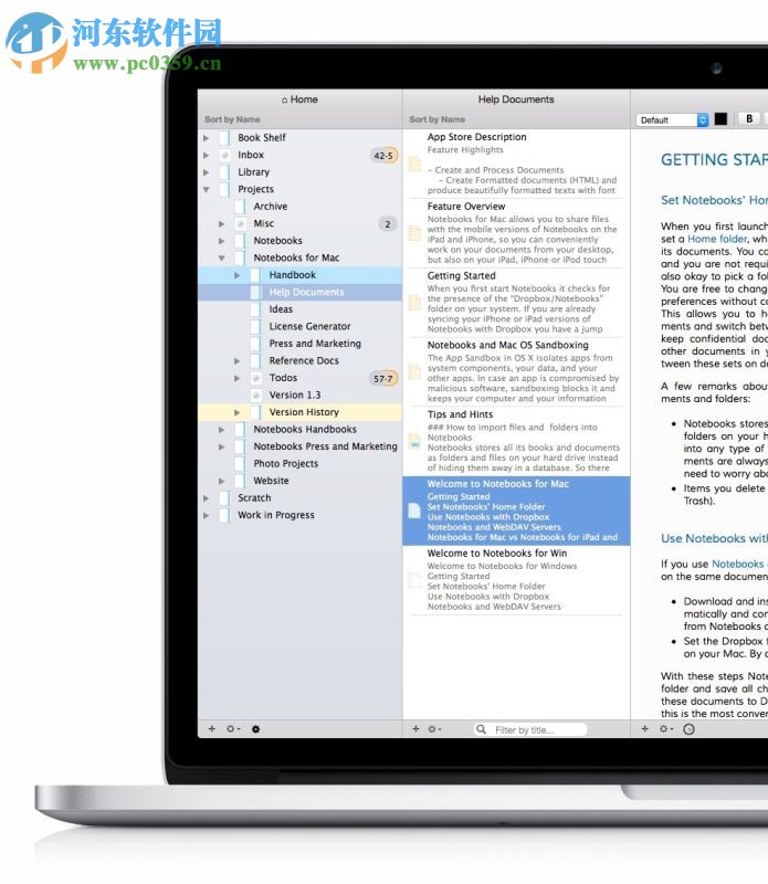 Notebooks for Mac（文档管理工具） 1.4.2