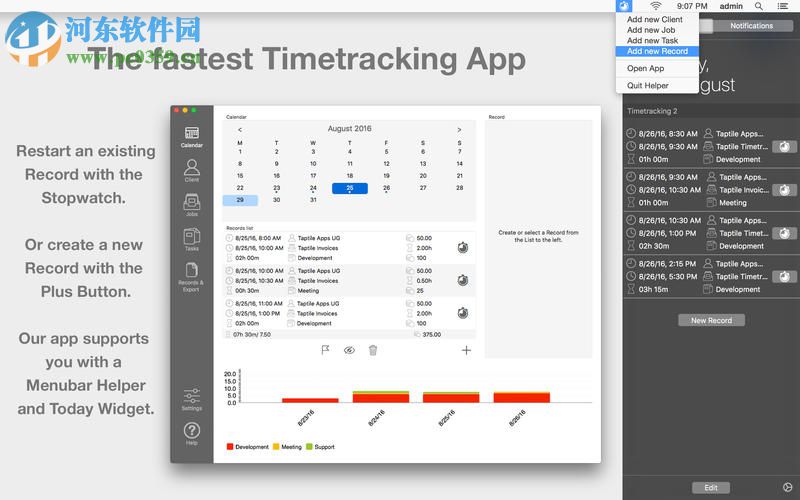 Taptile Timetracking for Mac(日程管理软件) 3.3