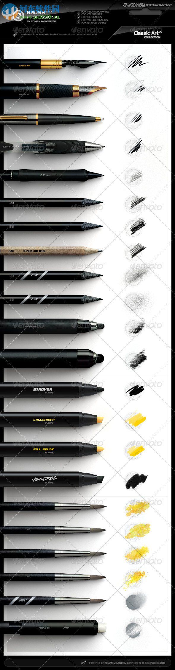 ps手绘笔刷(附使用教程) 2017 免费版