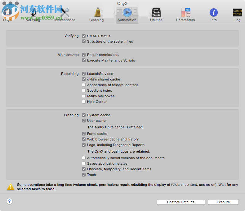 Onyx for mac(系统优化工具) 3.2.8