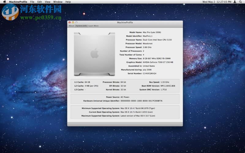 MachineProfile for mac（mac硬件检测工具） 1.2.4