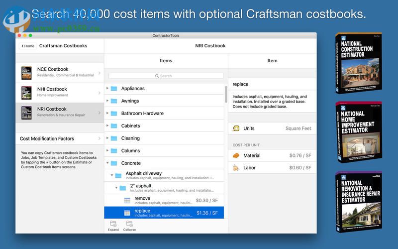 ContractorTools for Mac(建筑工程预算软件) 2.0