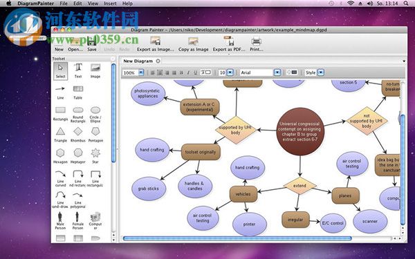DiagramPainter for Mac(流程图制作软件) 1.1.0