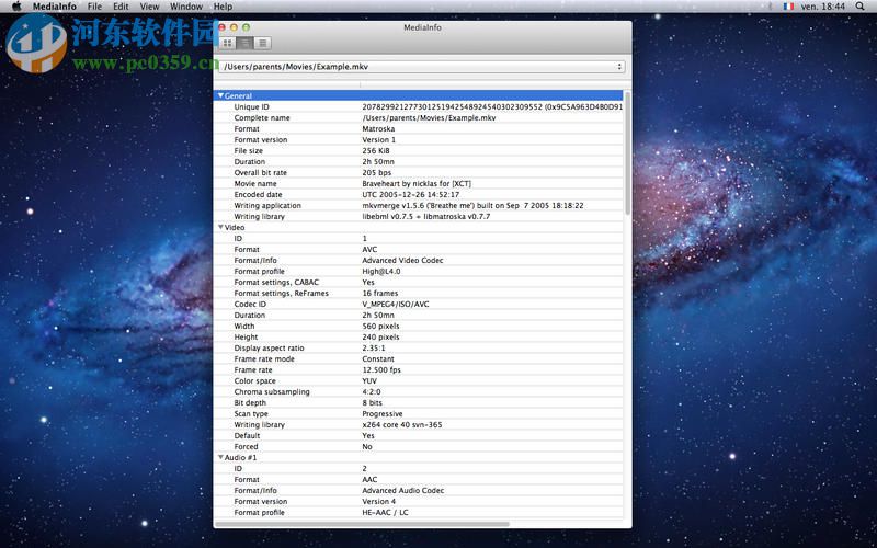 MediaInfo For mac(媒体信息检测) 0.7.981 中文版