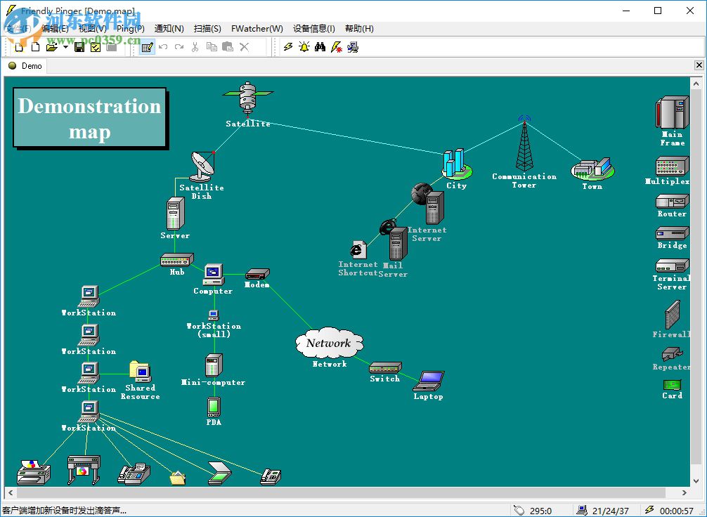 friendly pinger下载(拓扑图制作软件) 5.0 中文版