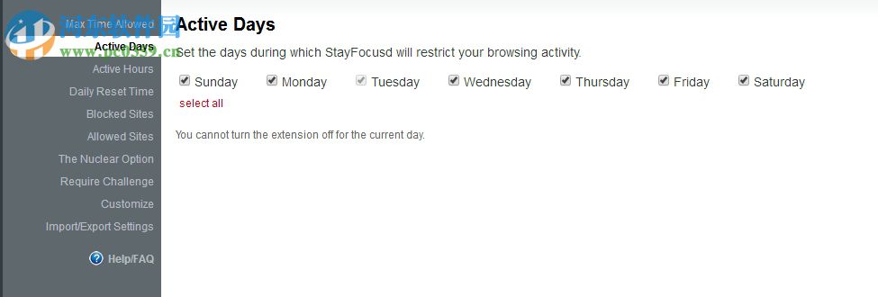 StayFocusd(chrome网页浏览限制插件) 1.5.7 官方版