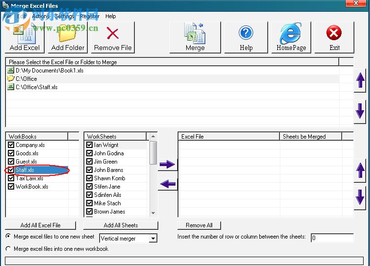 Merge Excel Files(Excel文件合并) 14.9.1 免费绿色版
