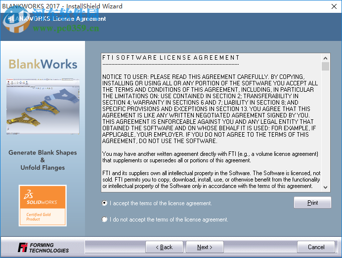 FTI BlankWorks 2017.0 for SolidWorks 2010-2018 免费版