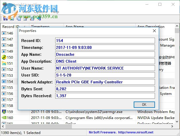 NetworkUsageView(宽带使用分析软件) 1.06 免费版