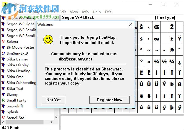 Font Map(电脑系统字体查看工具) 2.4.1 绿色版