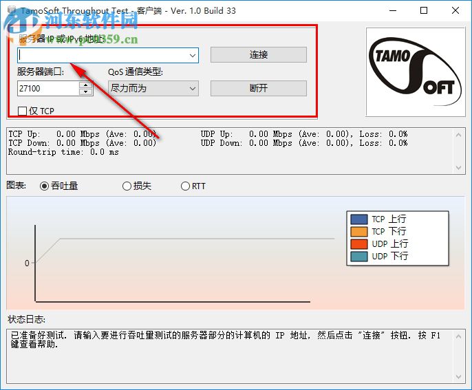TamoSoft Throughput Test(网络连接测试) 1.0.33 中文绿色版