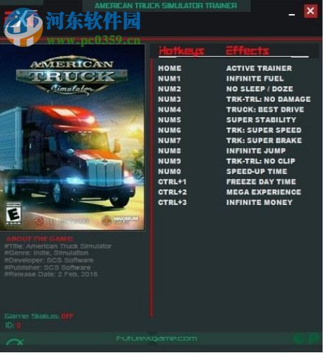 美国卡车模拟十三项修改器