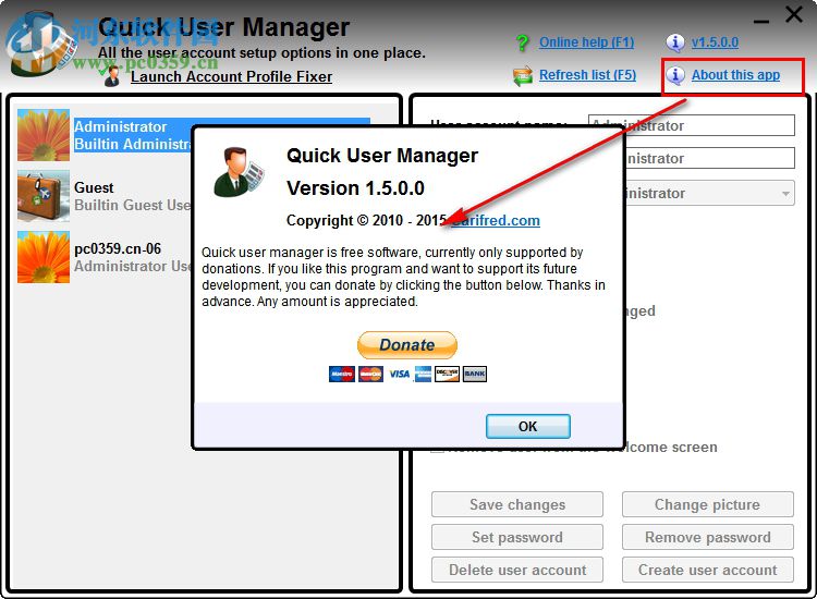 Quick User Manager(快速设置windows系统账户)