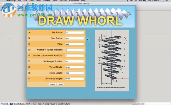Draw Whorl(SketchUp螺旋坡道绘制插件) 1.0.6 绿色免费版