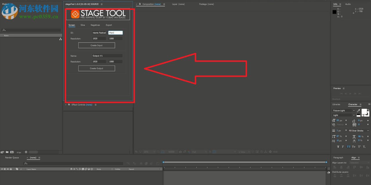 Aescripts stageTool(LED大屏幕VJ视觉素材映射对齐AE脚本) 1.0 免费版