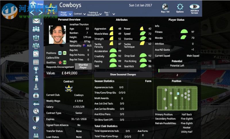 橄榄球联盟球队经理2018 英文版