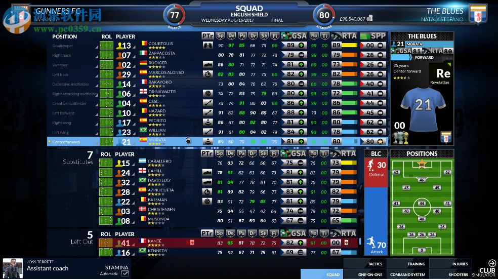 足球俱乐部模拟2018 英文版