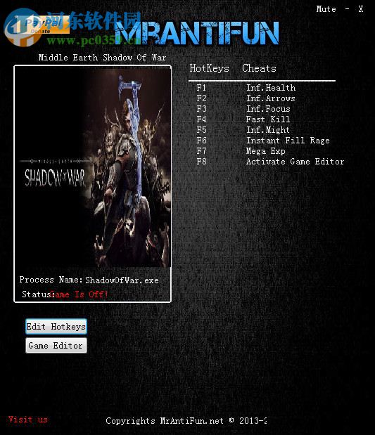 中土世界战争之影八项修改器