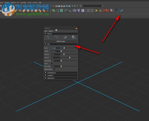 Maya绳索电线生成插件 Cable 2.0 破解版
