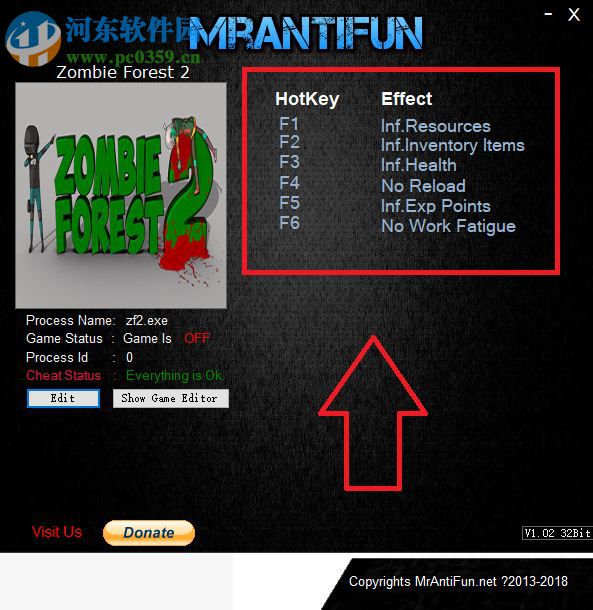 僵尸丛林2六项修改器