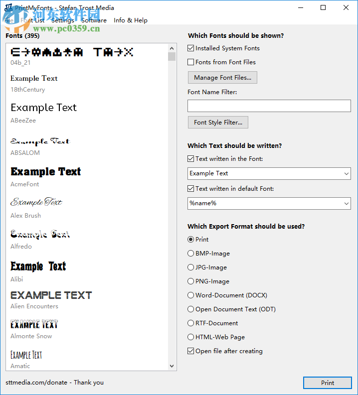 Print My Fonts下载(字体打印软件) 18.4.12 官方版