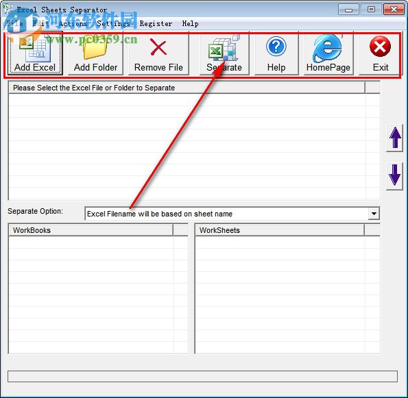 Excel Sheets Separator(Excel分离工具) 英文版