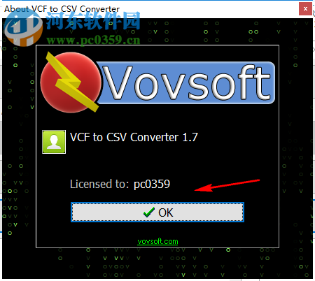 VovSoft VCF to CSV Converter(VCF转CSV工具)