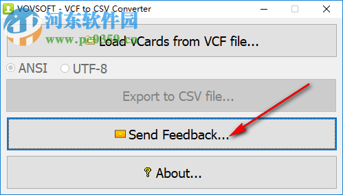 VovSoft VCF to CSV Converter(VCF转CSV工具)