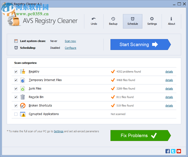 AVS Registry Cleaner(注册表<a href=/zt/xtljql/ target=_blank class=infotextkey>垃圾清理</a>软件) 4.1.2 官方版